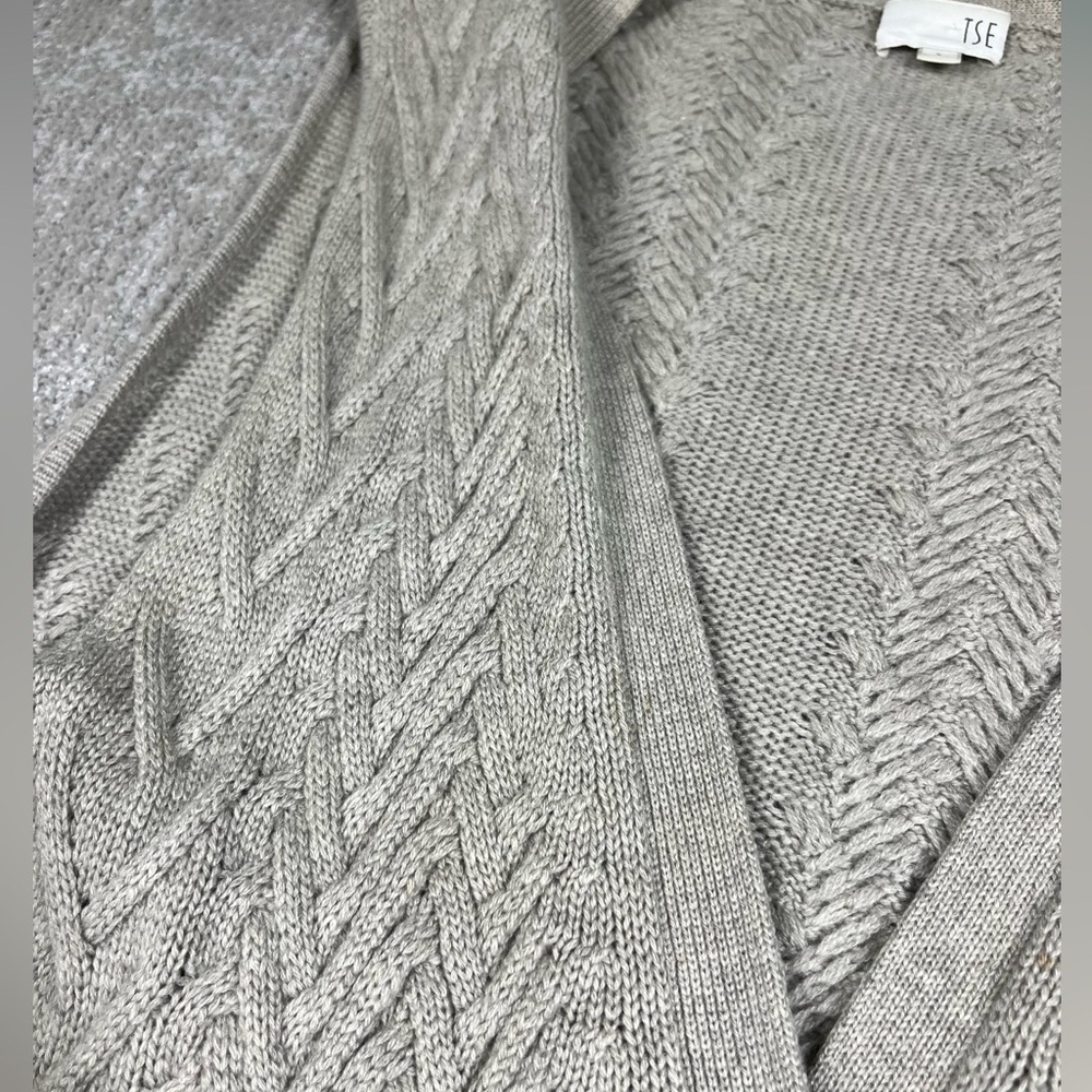 TSE 100% Cashmere Sleeveless Button Down Cardigan Duster Knit Womens Size Large - Picture 3 of 8